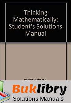Solutions Manual of Thinking Mathematically by Blitzer 5th edition