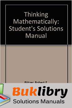 Solutions Manual of Thinking Mathematically by Blitzer 5th edition