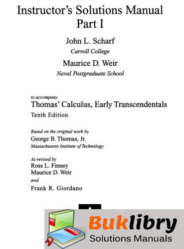 thomas calculus 12th edition solution manual pdf download