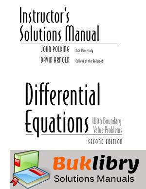 Differential Equations With Boundary Value Problems by Polking & Arnold